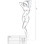 PASSION - WOMAN BS019 WEISSER BODYSTOCKING, EINE GRÖSSE