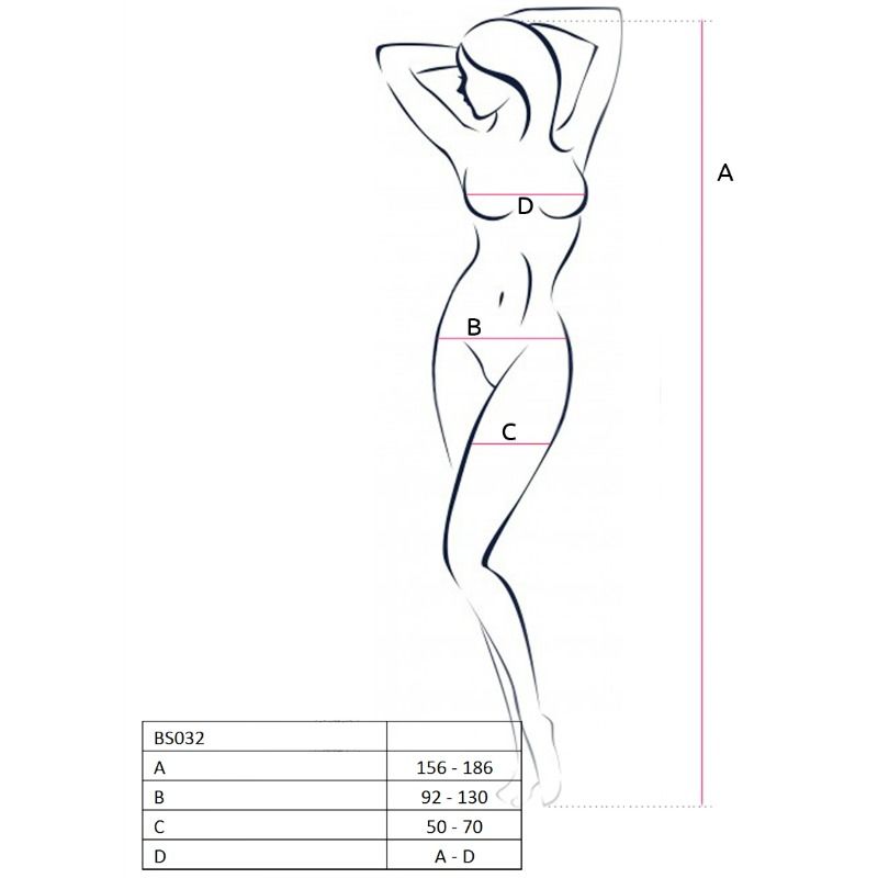 PASSION – Woman BS032 Bodystocking Schwarz One Size