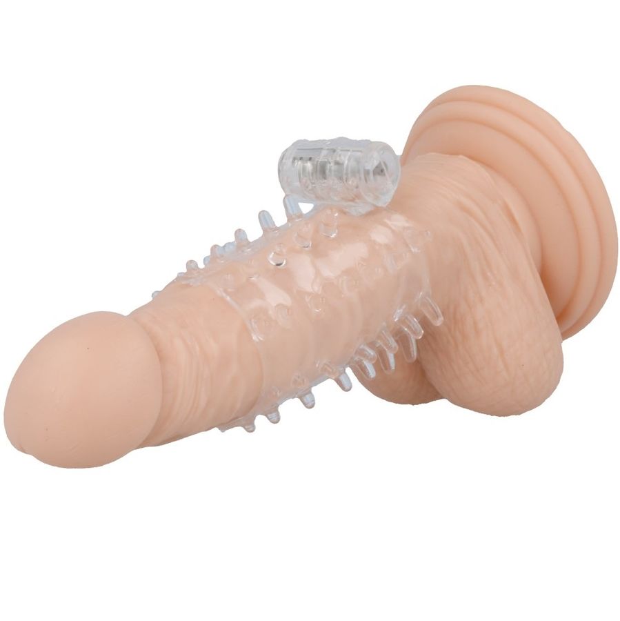 CASUAL LOVE - Vibrations-Penisring mit Penishülle Transparent
