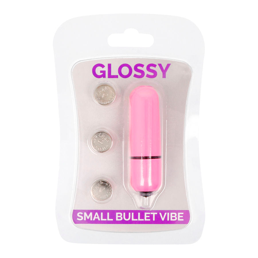 GLOSSY - Small Bullet Vibe Mini-Vibrator Deep Rose