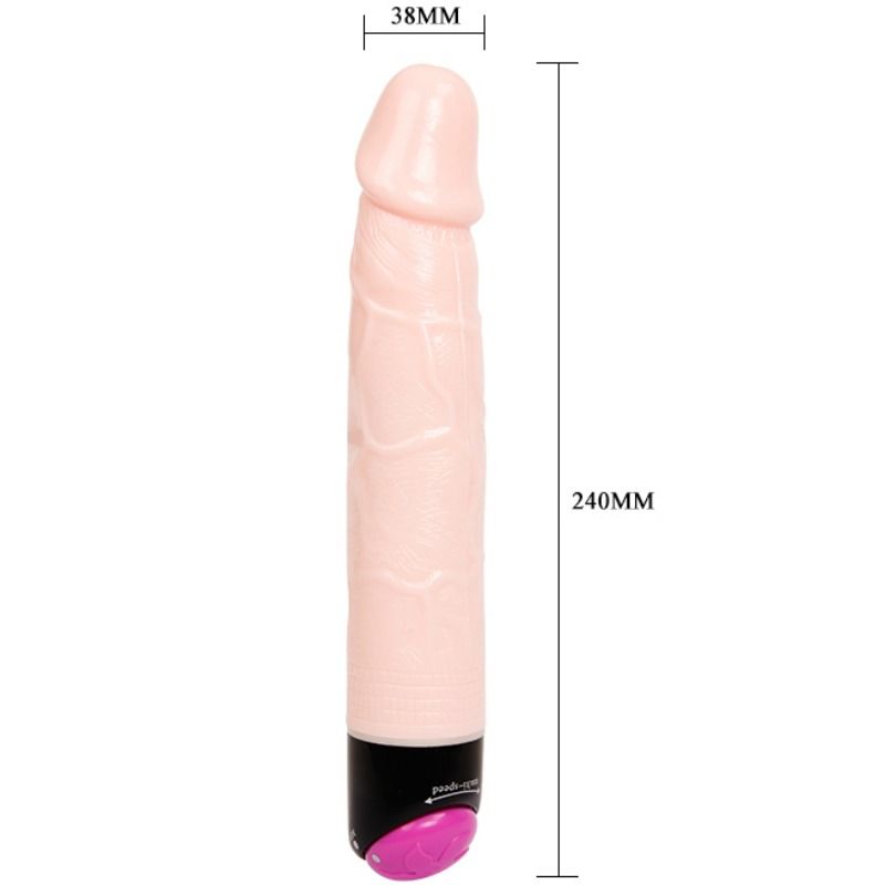 BAILE - Color Sex Vibrator mit Vibration und Rotation, 24 cm