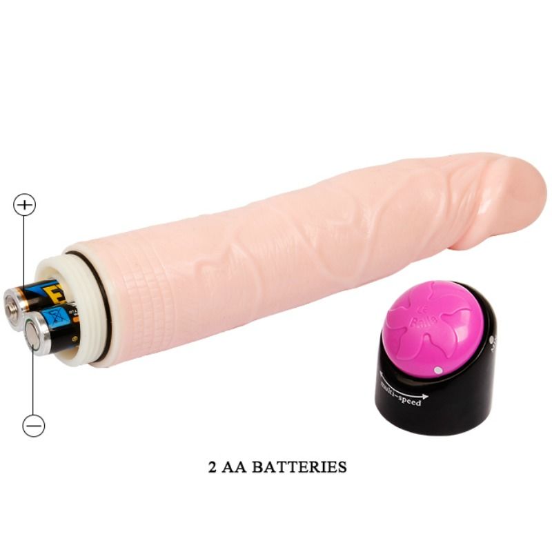 BAILE - Color Sex Vibrator mit Vibration und Rotation, 24 cm