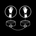 FETISH SUBMISSIVE - HANDSCHELLEN AUS VEGANEM LEDER MIT NOPRENE-FUTTER