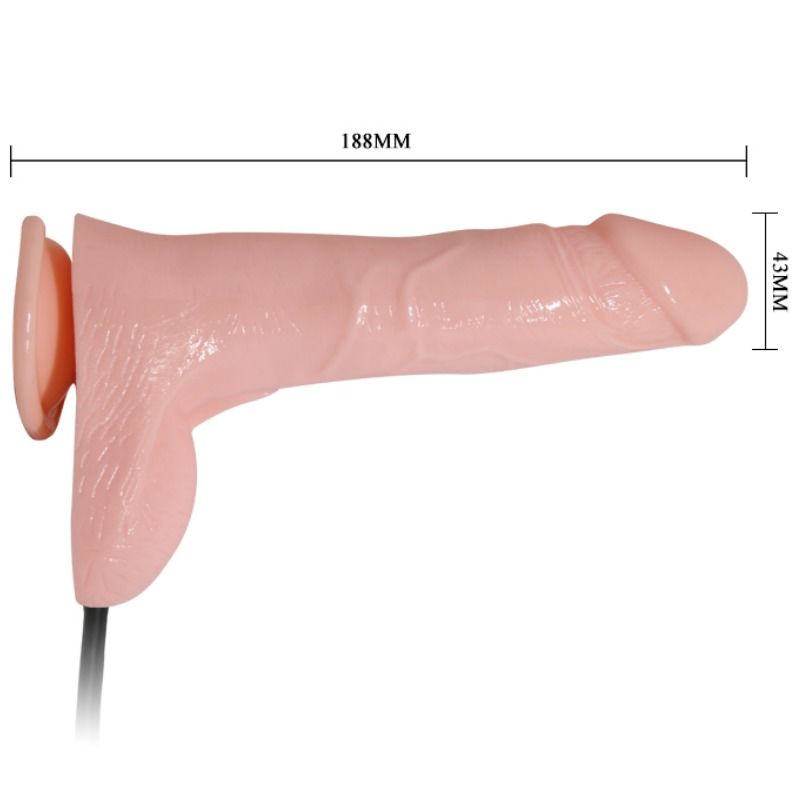 BAILE - Realistischer aufblasbarer Vibrationsdildo, 18,8 cm