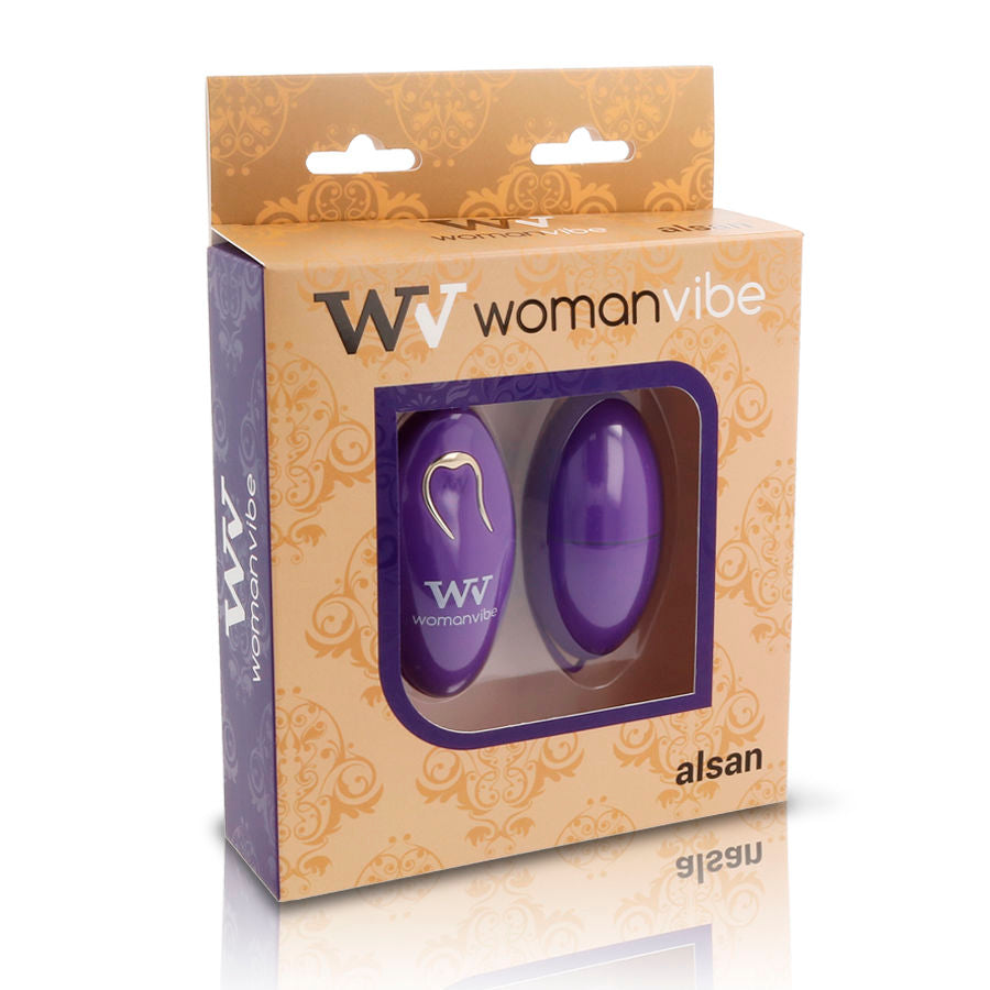 WOMANVIBE - Alsan Silikon-Vibrations-Ei mit Fernbedienung Lila