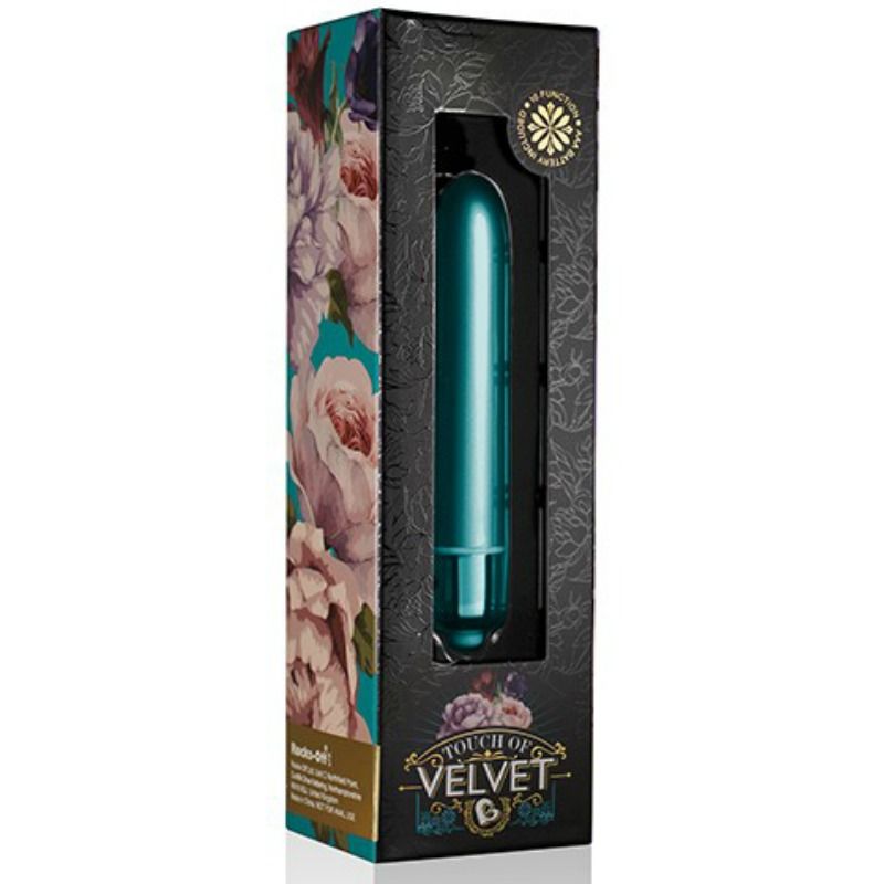 ROCKS-OFF - Vibrationskugel samtig Pfauenblätter Design kompakt