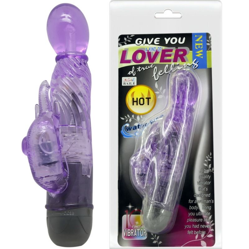 BAILE - Lover Vibrator mit Rabbit-Stimulator Lila, 10 Modi
