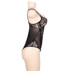 SUBBLIME – Queen Plus Body aus floraler Spitze mit Fransen