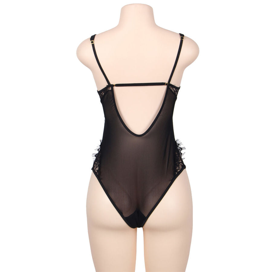 SUBBLIME – Queen Plus Body aus floraler Spitze mit Fransen
