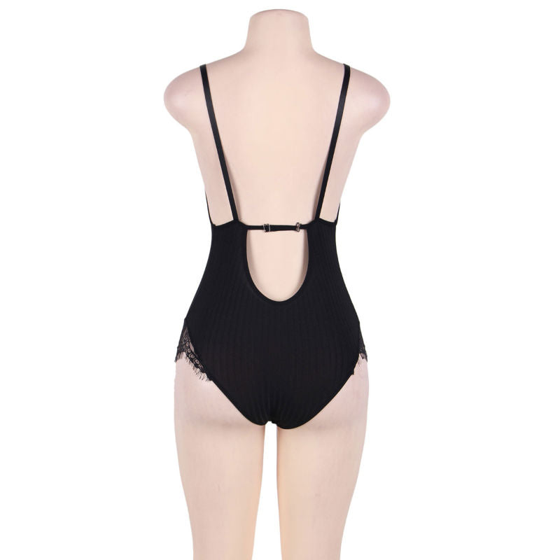 SUBBLIME – Queen Plus Body mit transparenten Elementen und schwarzen Fransen