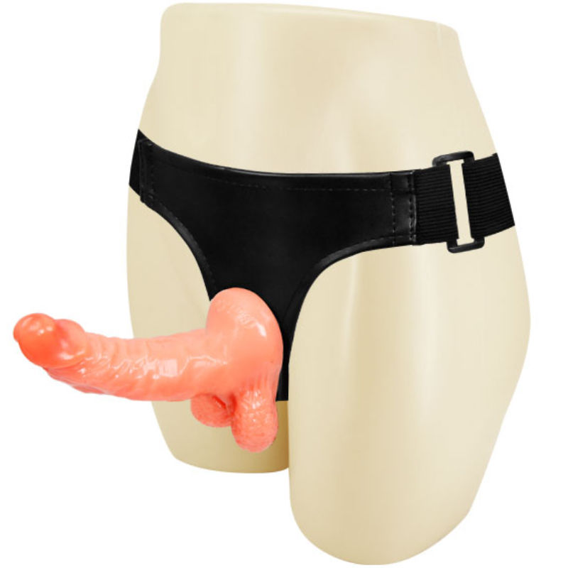 BAILE - Ultra Passion Strap-on mit realistischem Dildo und verstellbarem Harness, 15,5 cm