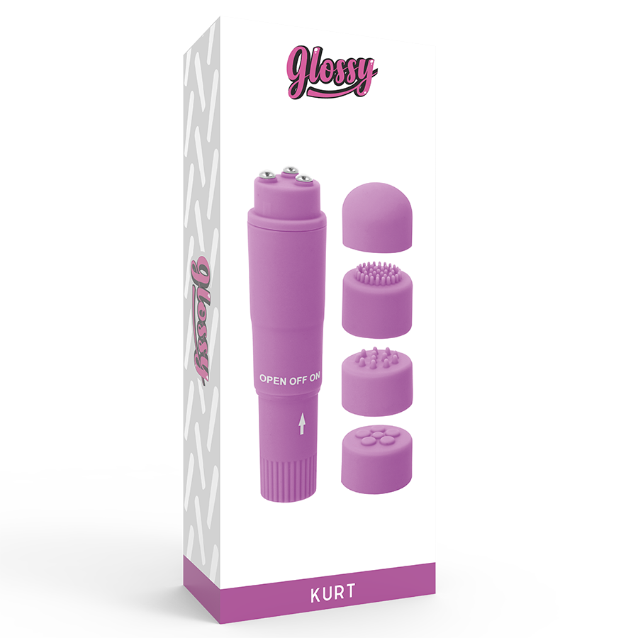 GLOSSY - Kurt Pocket Massager Lila kompakt