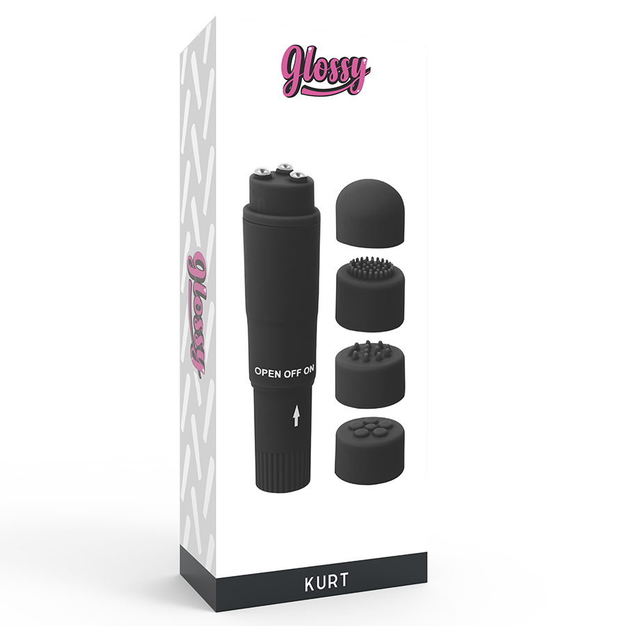 GLOSSY - Kurt Taschenmassager Schwarz kompakt