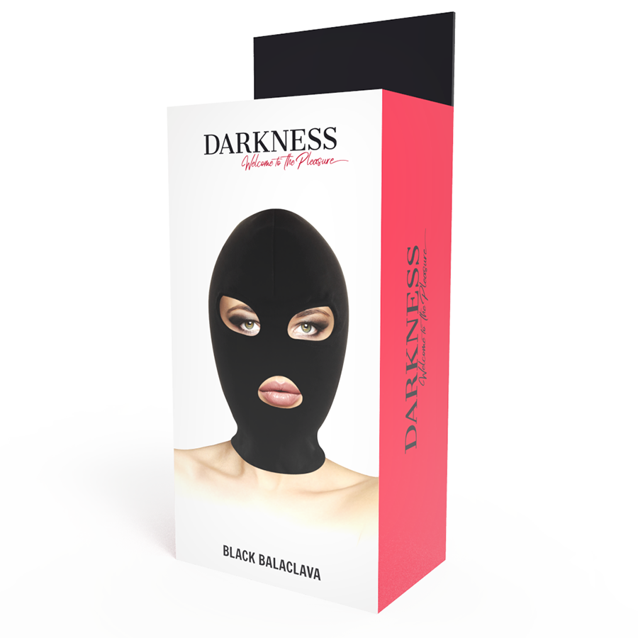DARKNESS – BDSM-Submission-Maske, Mund und Augen schwarz