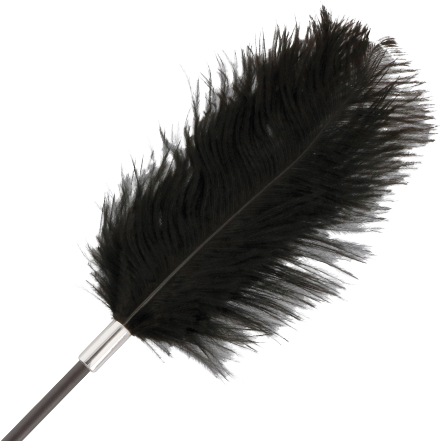 DARKNESS – Schwarze Liebesfeder Gerte 56 cm