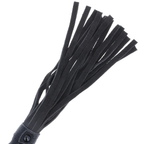 DARKNESS – Schwarze Bondage-Peitsche mit Ledergriff