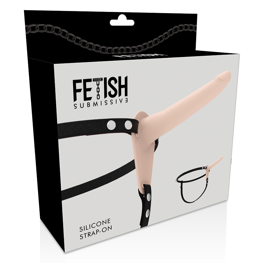FETISH SUBMISSIVE HARNESS - Silikon-Dildo Hautfarben, 15 cm