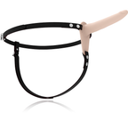 FETISH SUBMISSIVE HARNESS - HAUTFARBENES SILIKONVIBRATOR 15 CM