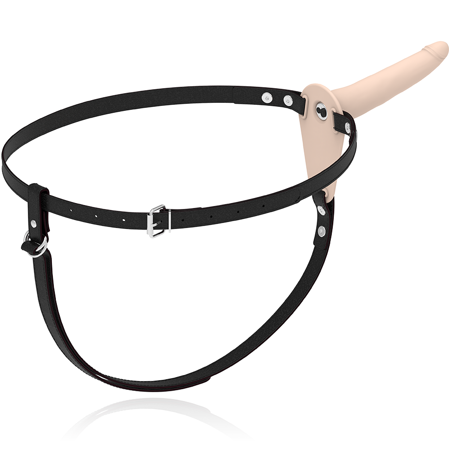 FETISH SUBMISSIVE HARNESS - Silikon-Vibrator Hautfarben, 15 cm