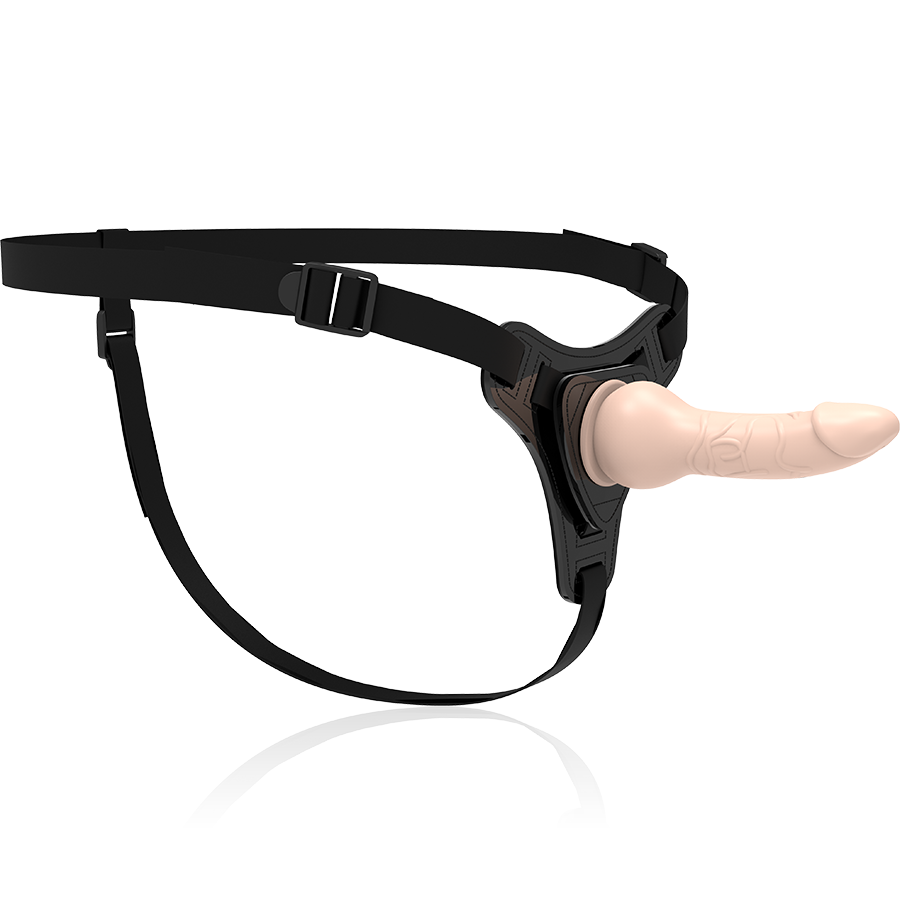 FETISH SUBMISSIVE HARNESS - Realistischer Silikon-Dildo Hautfarben, 16 cm