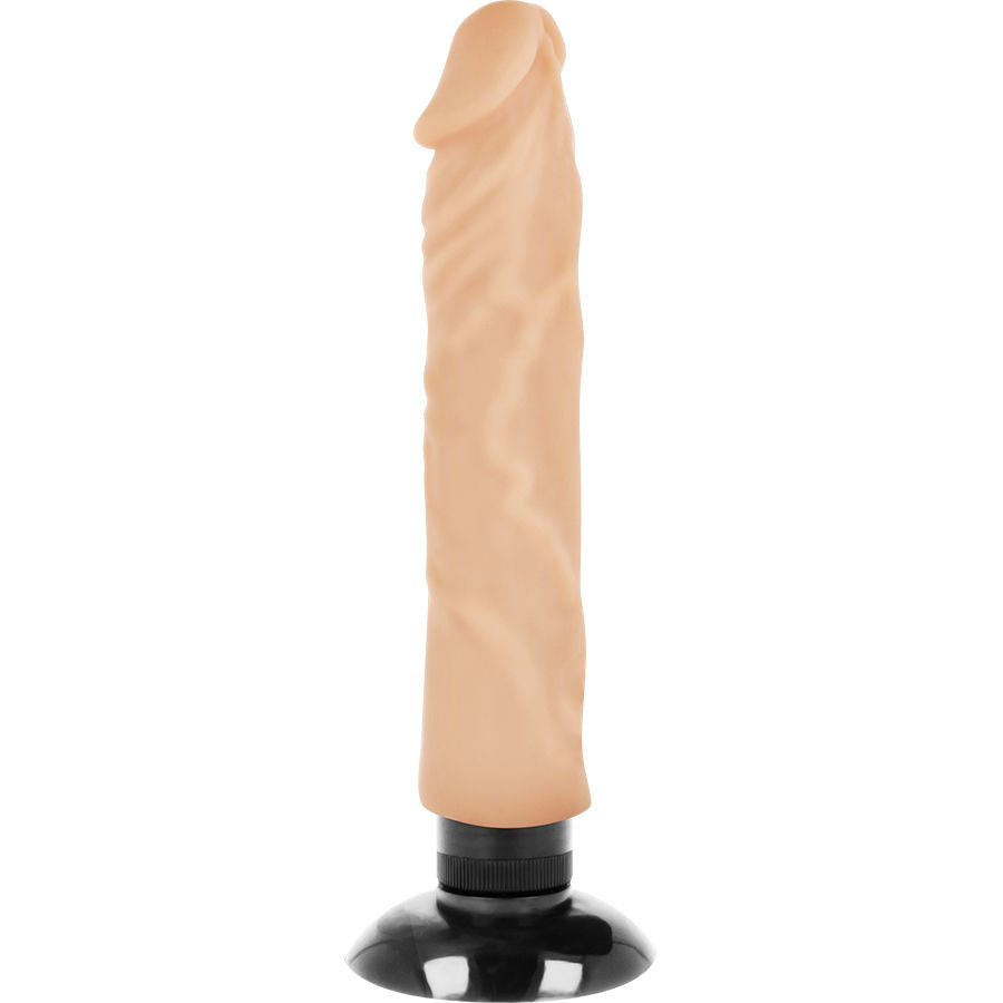 BASECOCK - Realistischer Vibrator 2-in-1 Natur, 20 cm Ø 4 cm