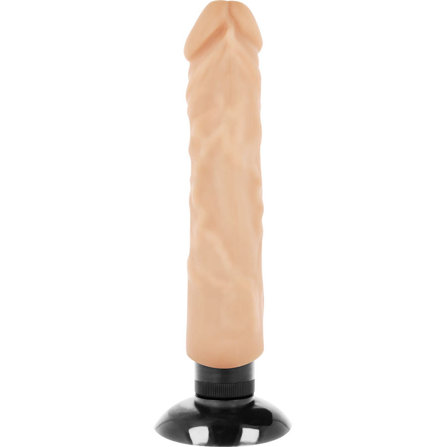 BASECOCK - Realistischer Vibrator 2-in-1 Natur, 20 cm Ø 4 cm