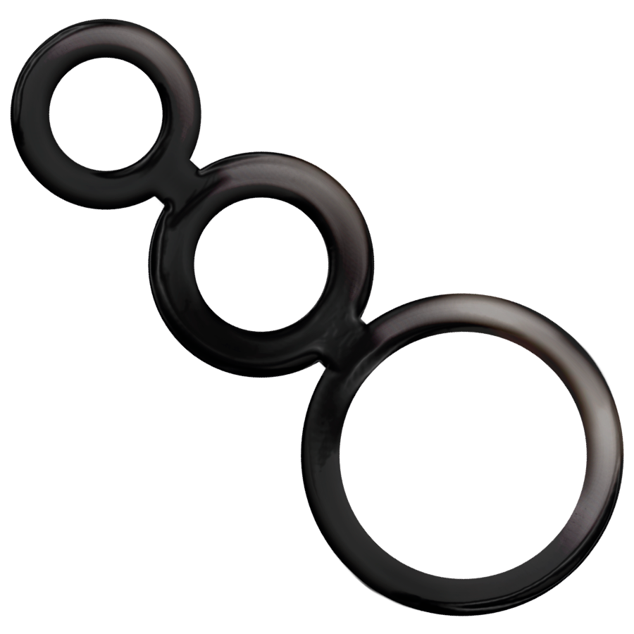 ADDICTED TOYS - Penisring-Set Rauchgrau
