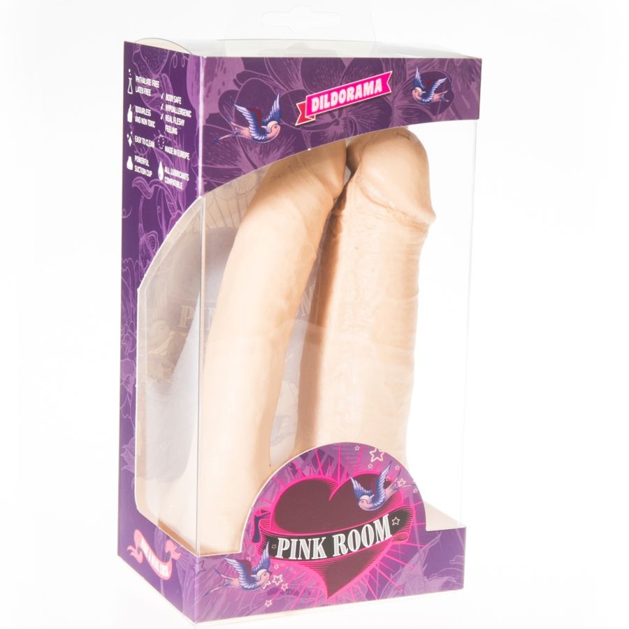 PINK ROOM - Arthus realistischer Doppeldildo Natur, 17/15,5 cm