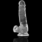 X RAY - Durchsichtiger Dildo mit Eiern 18.5 cm -Ø- 3.8 cm