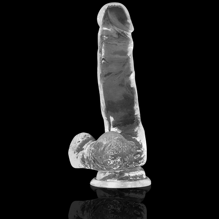 X RAY - Durchsichtiger Dildo mit Eiern 18.5 cm -Ø- 3.8 cm