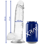 X RAY - Durchsichtiger Dildo mit Eiern 22 cm -Ø- 4.6 cm