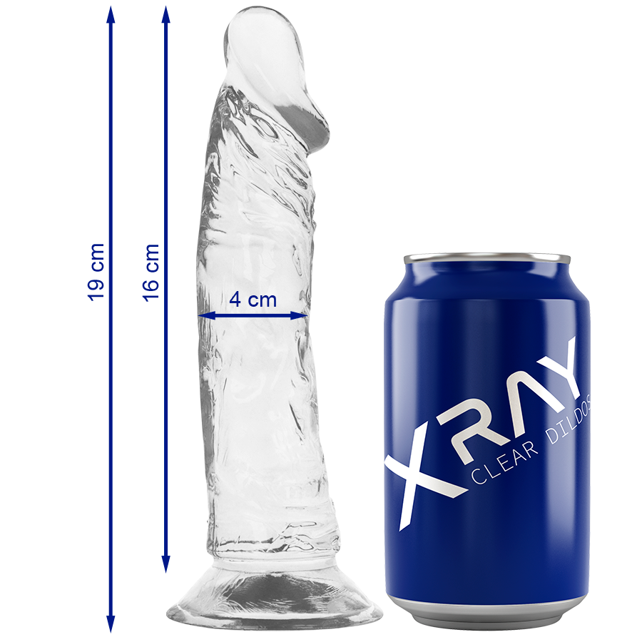 X RAY - Durchsichtiger Dildo 19 cm -Ø- 4 cm