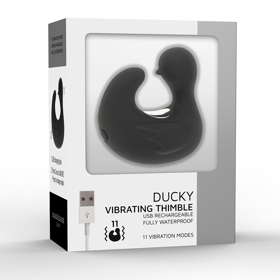 BLACK&SILVER - Duckymania wiederaufladbare Silikon Entenhülle stimulierend