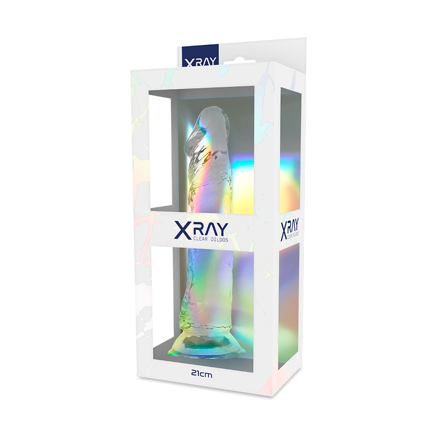 X RAY - Durchsichtiger Dildo 21 cm -Ø- 4 cm