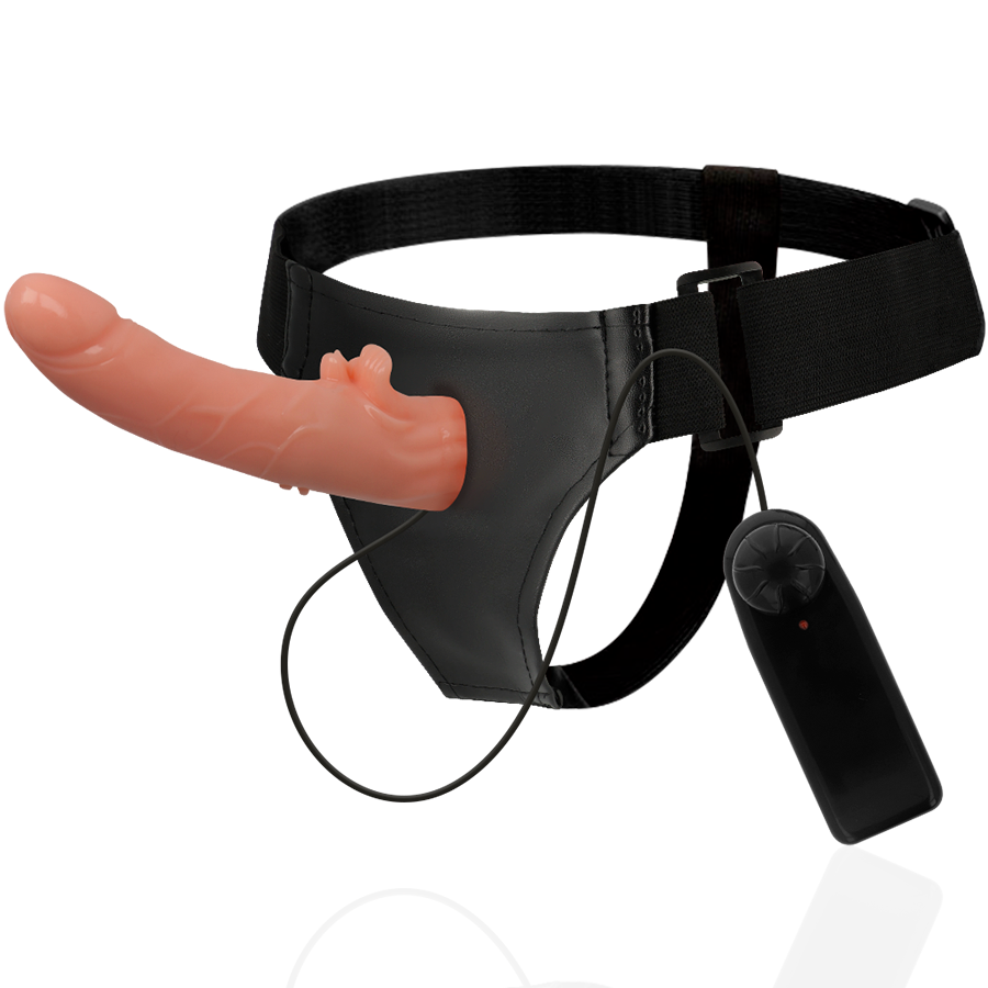 HARNESS ATTRACTION - Hector Strap-on-Geschirr mit Vibrator, 20 cm, Ø 3,5 cm