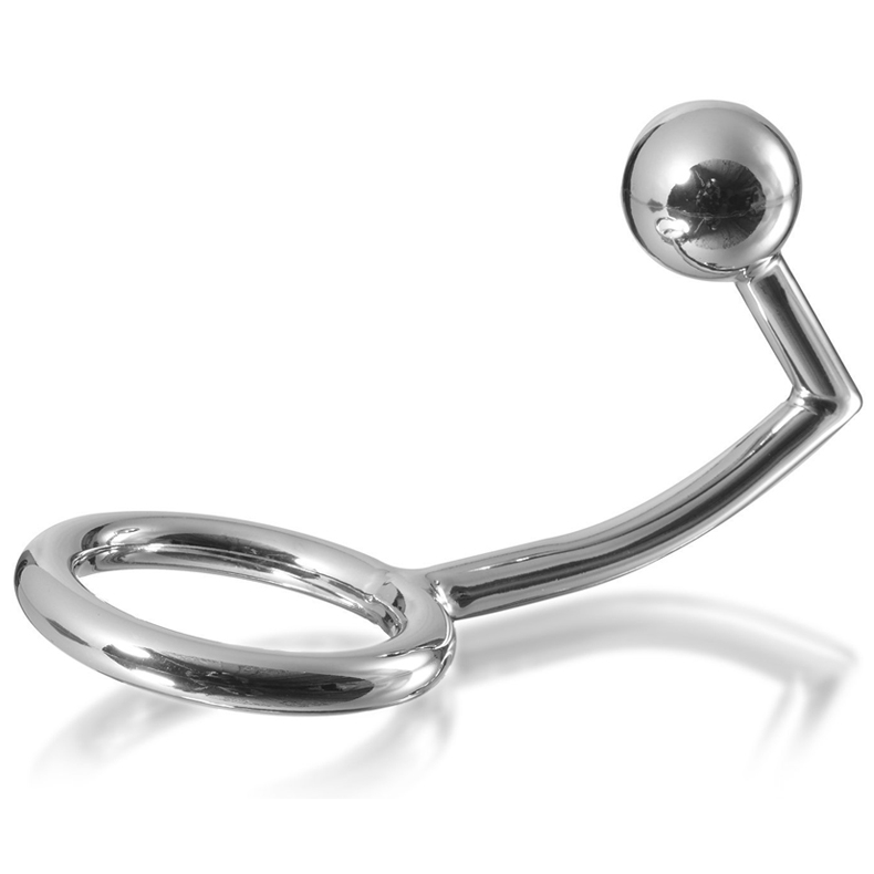 Metal Hard – Penisring mit Anal-Eindringlingshaken 40 mm