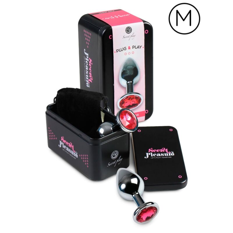 SECRETPLAY - Analplug aus Aluminium Fuchsia, 8 cm