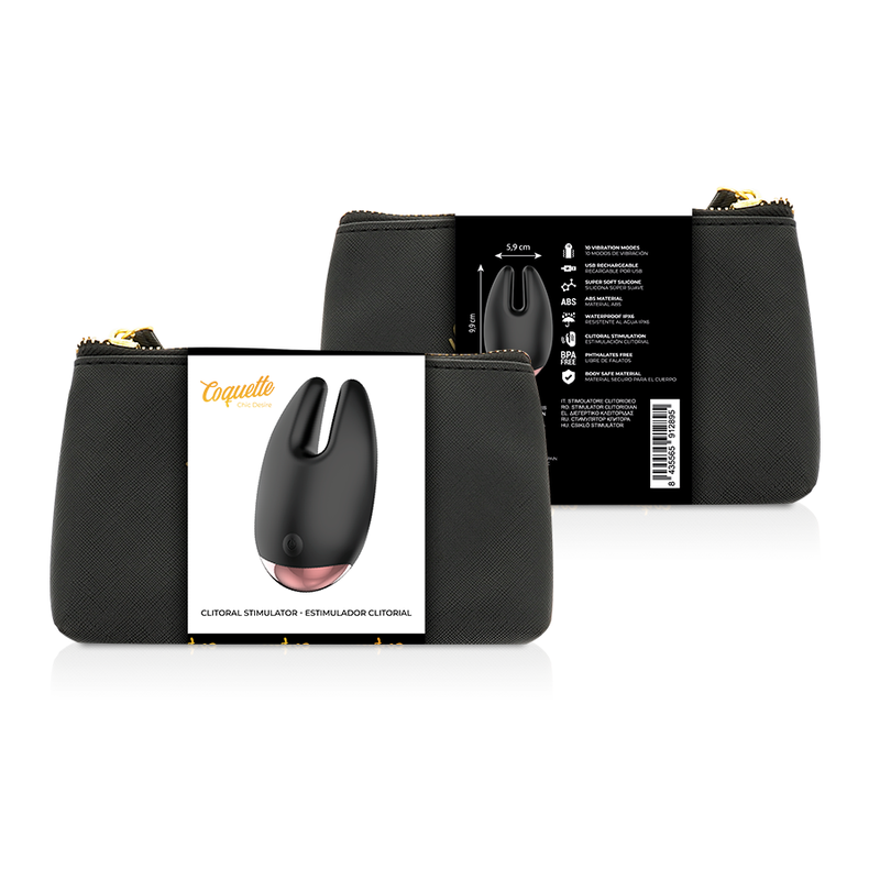 COQUETTE CHIC DESIRE - Klitorisstimulator Schwarz Gold kompakt