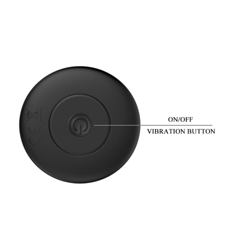 MR PLAY - Wiederaufladbarer vibrierender Analplug Schwarz