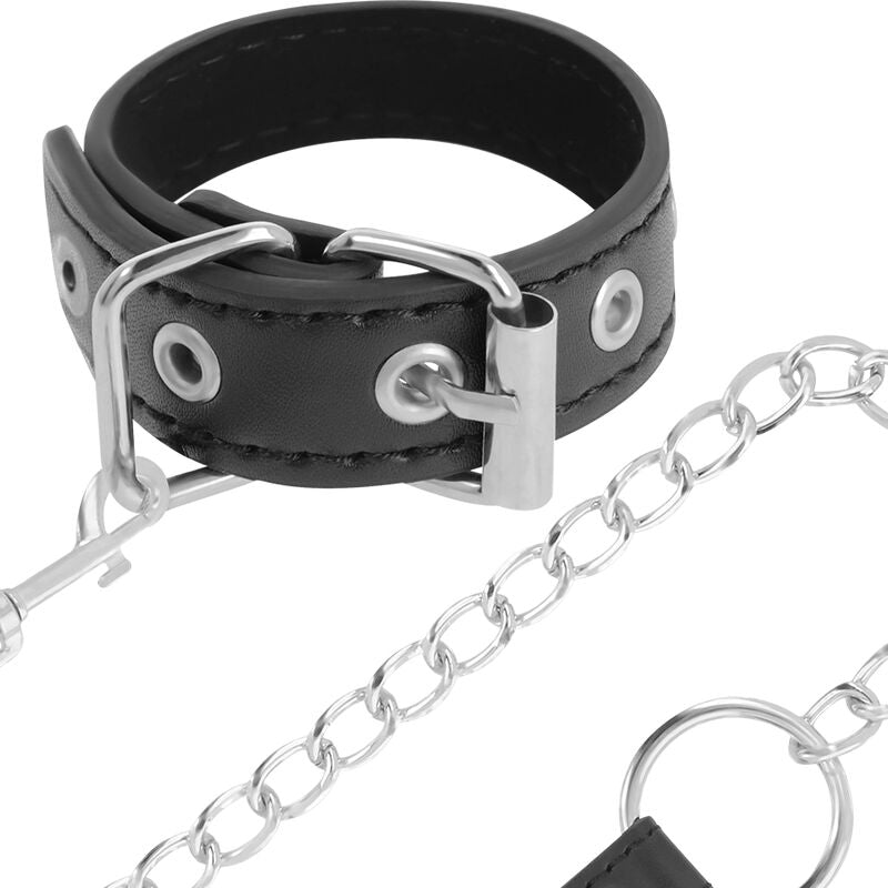 DARKNESS - Penisring mit Riemen