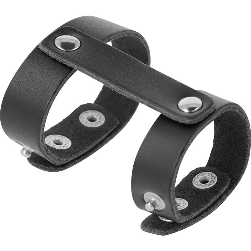 DARKNESS – Verstellbarer Penis- und Hodenring aus Leder