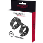 DARKNESS – Verstellbarer Penis- und Hodenring aus Leder