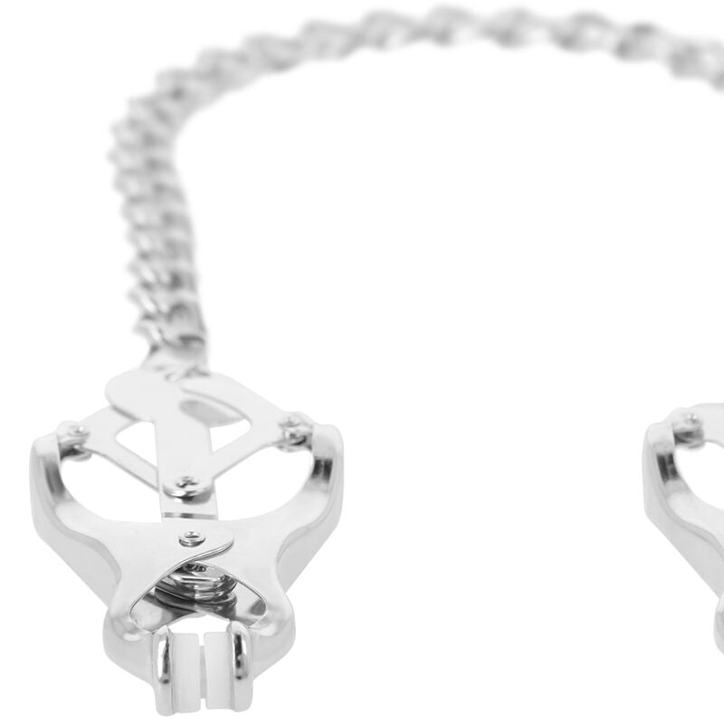 DARKNESS – Nippelklemme aus Metall mit Kette