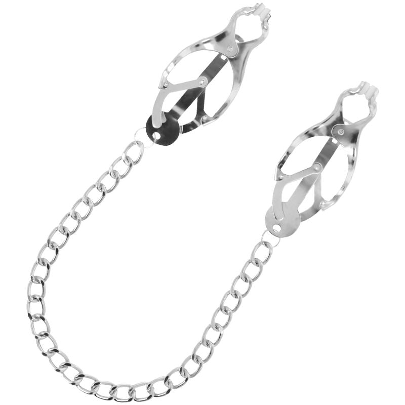 DARKNESS – Nippelklemme aus Metall mit Kette