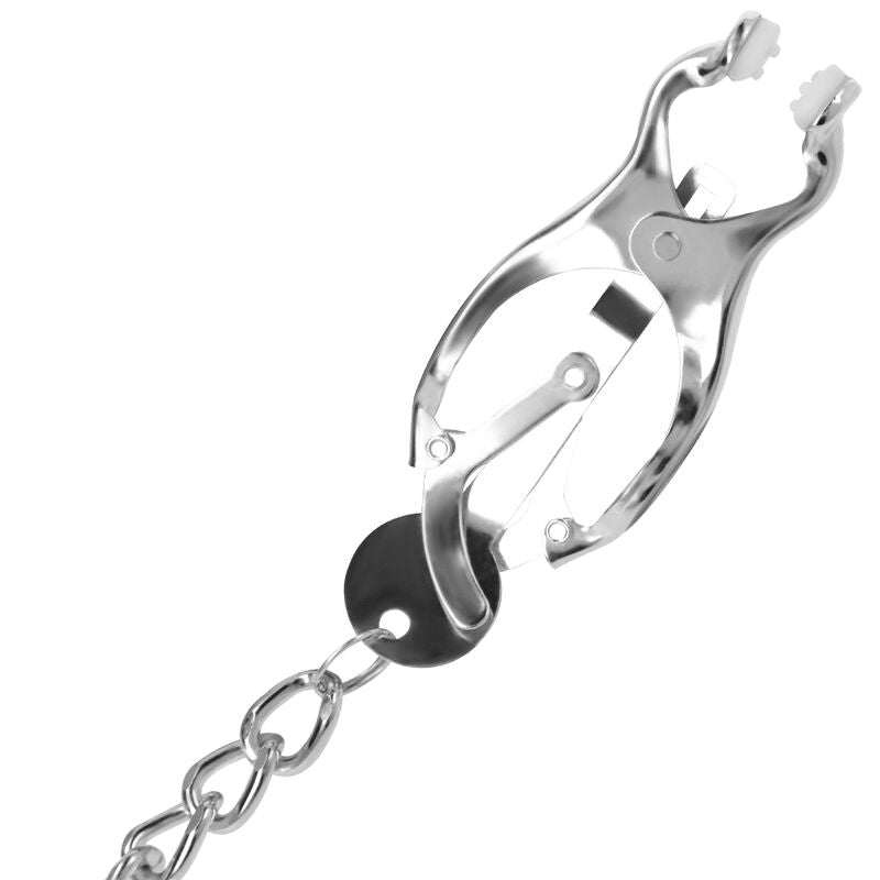DARKNESS – Nippelklemme aus Metall mit Kette