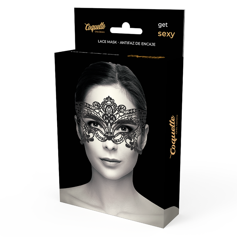COQUETTE CHIC DESIRE – Breite schwarze Spitzenmaske