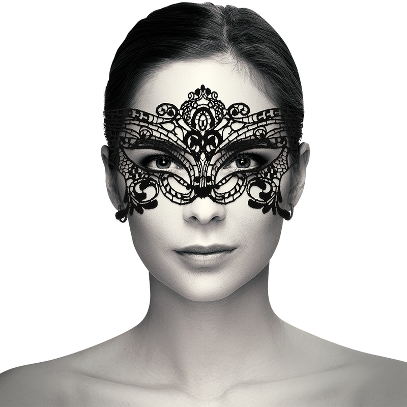 COQUETTE CHIC DESIRE – Breite schwarze Spitzenmaske