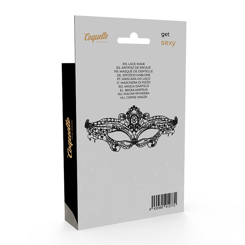 COQUETTE CHIC DESIRE – Feine schwarze Spitzen Maske