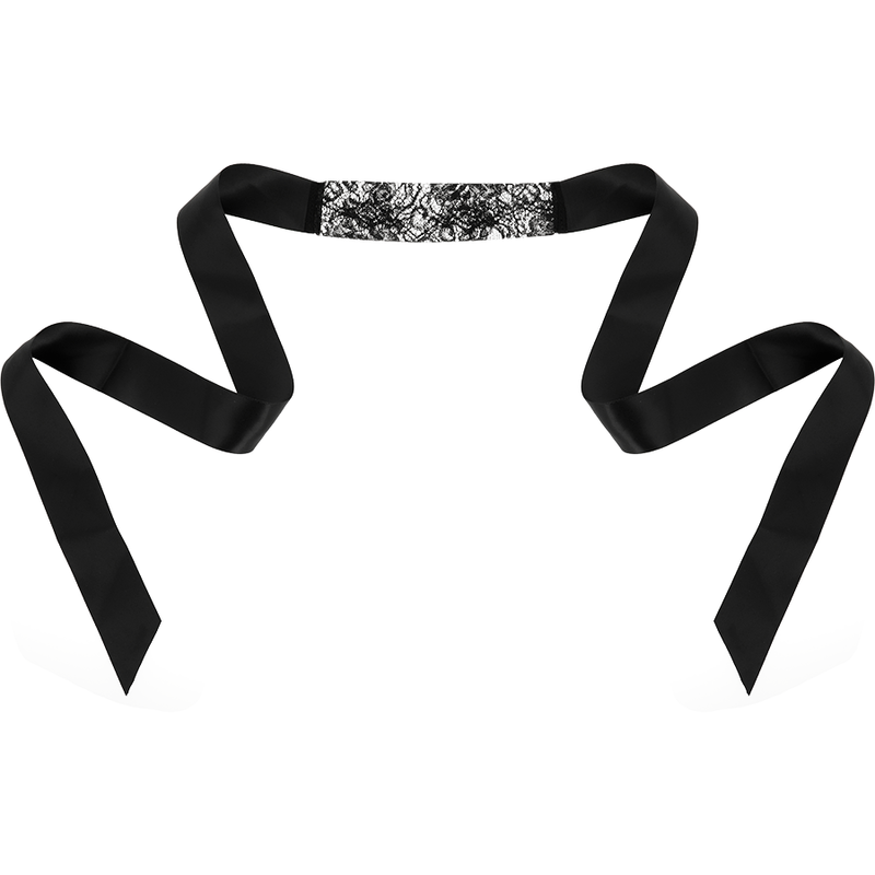 COQUETTE CHIC DESIRE – Schwarze Spitzen Maske mit Band
