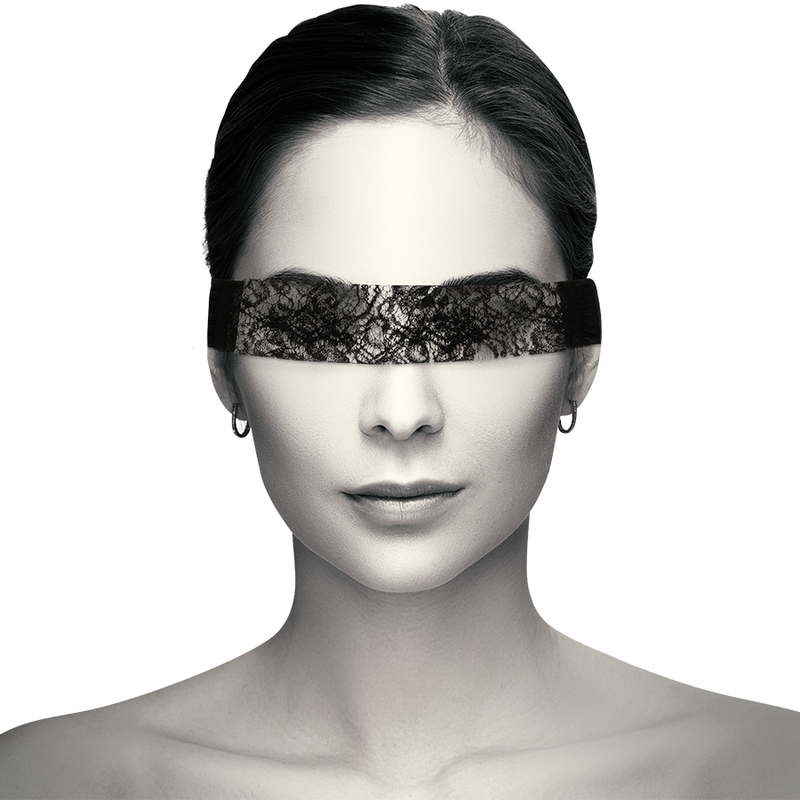 COQUETTE CHIC DESIRE – Schwarze Spitzen Maske mit Band
